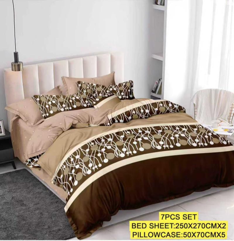 2 Super king-size Bedsheets with 5 pillowcases